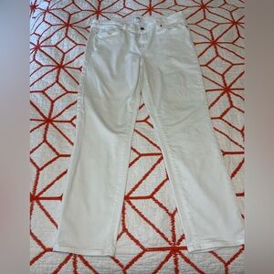 Paige Jeans Women's Size 32 Skyline Ankle Peg Skinny Stretch High Rise White EUC